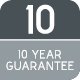10 Year Guarantee Icon 80x80